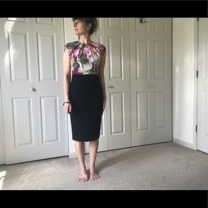 Ted Baker dress, floral/black, size 2